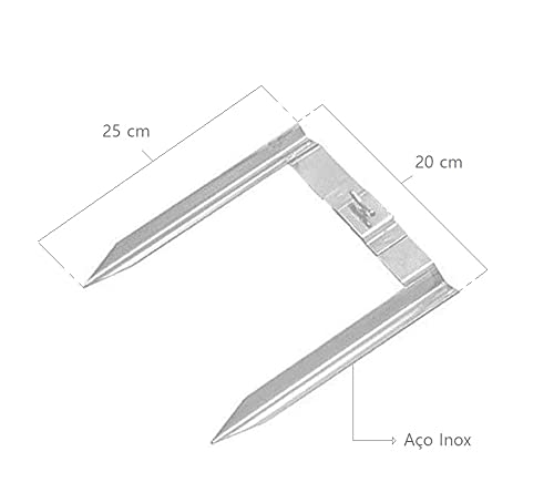 2 Garfos Para Espeto de Costelão Ganchos Acessório Churrasco