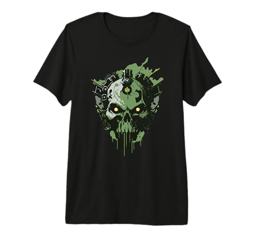 Tech Skull Futuristic Mechanical Skull BOT Future Technology Camiseta Premium