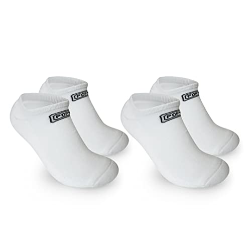2 Pares Calcetines Cortos de Lana - Calcetines invisibles Térmicos Unisex con interior afelpado (40-43, Blanco) Cover