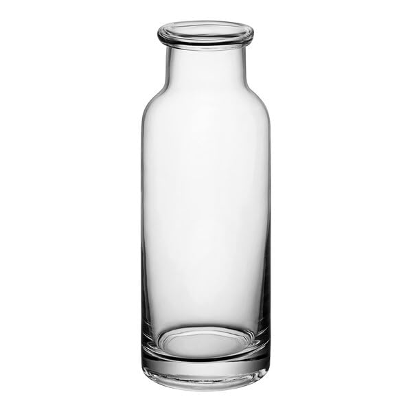 Clear Glass Water Bottle 30 oz Round Dishwasher Safe 9 Inches Tall Multi Serve 12 per Case