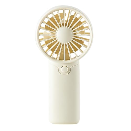 XANHOY Ventilador de mano portátil de 1,5 V, funciona con pilas, pequeño ventilador para viajes al aire libre, oficina, mujeres, camping, viajes