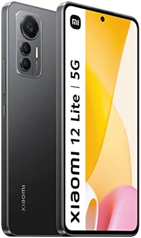 Xiaomi 12 Lite 5G + 4G LTE (128GB + 6GB) Global Version Unlocked 6.55" 108MP Triple Camera (Not for Verizon Boost At&T Cricket Straight) + (w/Fast Car 51W Charger Bundle) (Lite Black)