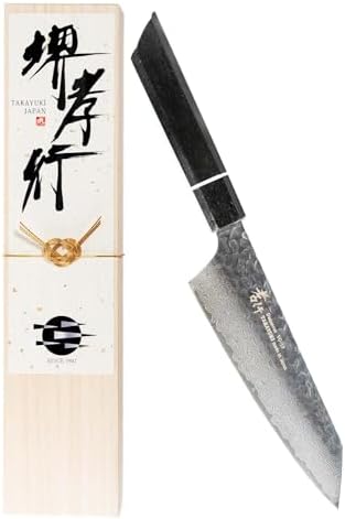 Sakai Takayuki 【The knife brand favored by Japanese chefs】 Senkoku Damascus Chef Knife Santoku Knife Japanese Knife 6.5 inch