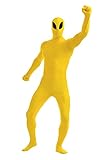 Gaoin Men's and Women's Spandex Full Body Alien Costumes Bodysuits (Yellow Alien, Medium)