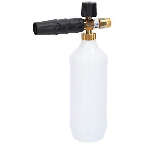 Profi Schaumlanze | 1L, mit Düsendurchmesser 1,25mm, verstellbar/dosierbar | Schaumkanone Düse Injektor für Hochdruckreiniger (Einlass: M22 AG)