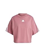 adidas rosa Gerippter Rundhalsausschnitt adidas Damen W Fi 3s Tee T Shirt, Pnkstr, M EU