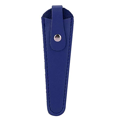 Salon Hair Scissor Bag, Scissors Safety Sheath Bag, Professional PU Leather Scissors Bag Portable Scissors Storage Holder, Holster Organizer Hairdressers Tools(blue)