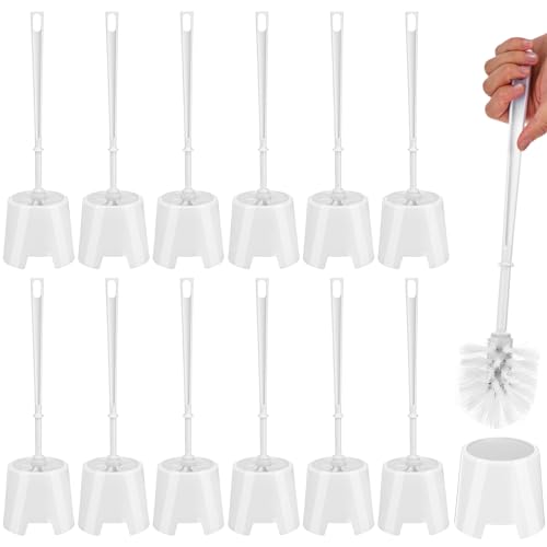 Kifmurase Toilet Brush,12 Sets Toilet Holder and Brush Set, 14.2