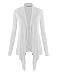 WSK849 Womens Off-Duty Open Front Cardigan XL White