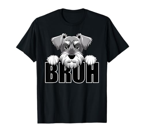 Mini Schnauzer Bruh Funny Miniature Schnauzer Dog Lover Kids T-Shirt