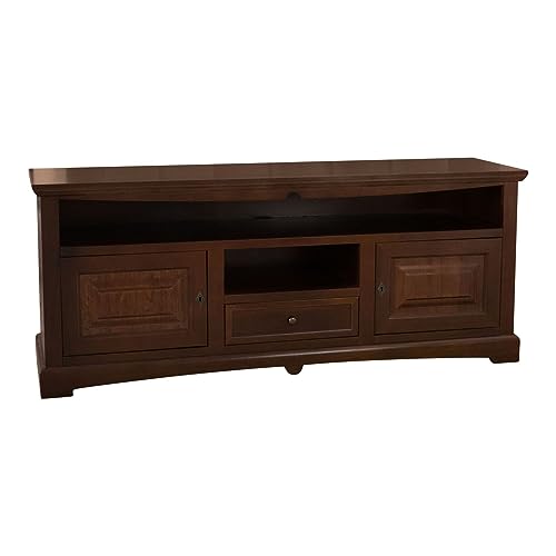 Vicentini arreda MOBILE PORTA TV IN LEGNO NOCE SCURO ARTE POVERA MOD GOCCIA CON CASSETTO