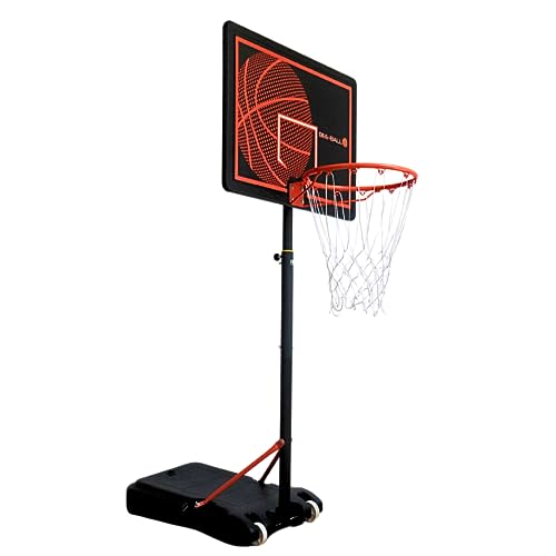 Bee-Ball Basketball Hoop Outdoor - 5 to 8.5ft Adjustable Height, Portable Basketball Hoop - Superior UV Resistant PE Backboard - Anti-Rust Powder Coated Stand - Basketball Hoop Indoor(BB-04)