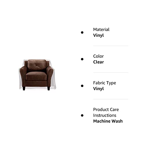 Covers For The Home Clear Vinyl Furniture Protector - Chair/Recliner Cover - 36" W X 40" D X 42" H Rear, 25" H Front #TOP5