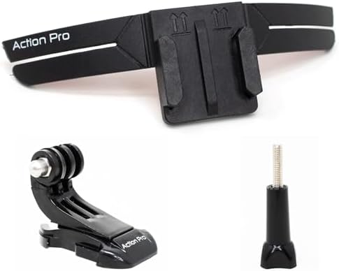 Action Pro 3M Helmet Chin Mount Strap Compatible with GoPro Hero 13/12/11/10/9/8/7/6/5/4, Insta360, SJCAM & DJI Osmo Action Cameras and Smartphones