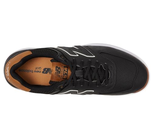New Balance New Balance Men's 574 Greens v2 Golf Shoe, 10.5 D, Black/Gum