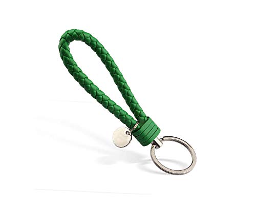 Beuya - Llavero de cuero tejido a mano, cordón de tejido de cuero, llavero unisex - -