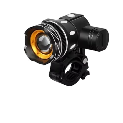 LED Bicycle Headlight, Adjustable Zoom, USB Charging, Waterproof