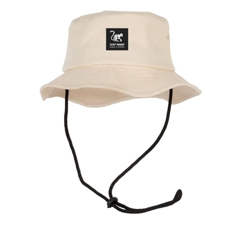 Surf Monkey Boonie Hat - Berretto da Pescatore, 100% Cotone, Beige, M