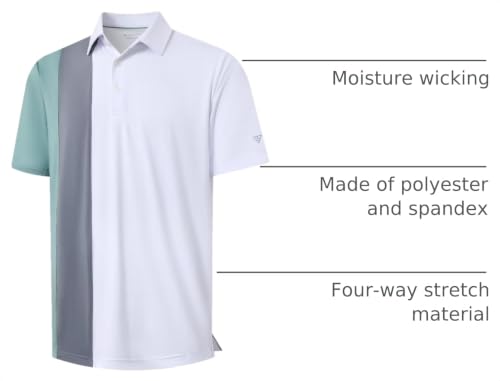 M MAELREG Men's Colorblock Golf Polo Shirt (Various) - image 4