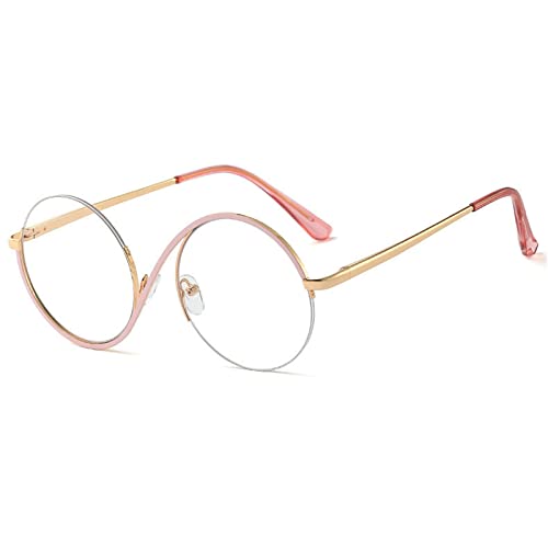 Image of willochra unique Round Blue Light Blocking Glasses for women Elphaba Glasses Metal Frame Computer Anti Eyestrain Eyeglasses