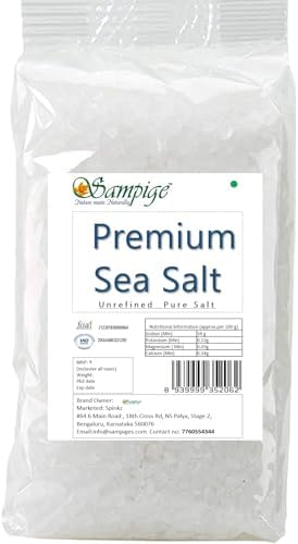 Sampige Sea salt crystal salt Un-filtered Sea Salt 900 g - hand cleaned chemical free