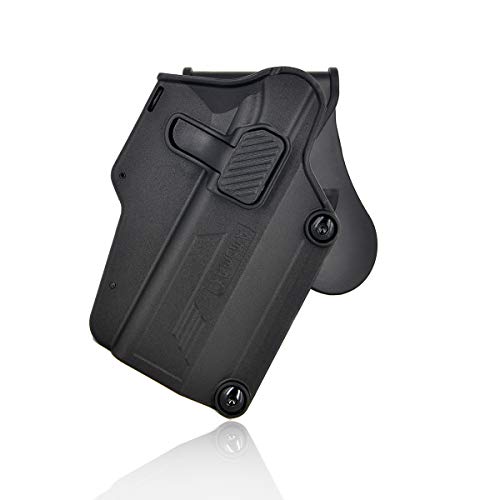 Amomax Per-Fit Owb Universal Holster For More Than 100 Handguns, Polymer Quick Release 360 Degree Rotation Paddle Holster, Black, Right Handed #TOP6