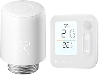 SwitchBot Smart Heizkörperthermostat-Panel Combo – Thermostat mit App- & Zeitsteuerung, Energieseinsparung, einfache Installation, kompatibel mit Alexa, Apple Home, Home Assistant (Hub erforderlich)
