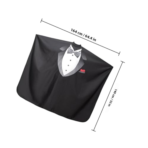 Capa impermeable para barbería grande para salón con cierre de botón para salones de belleza y barberías miniatura 2