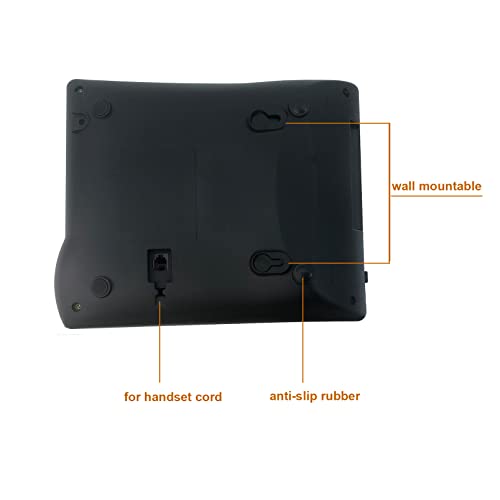 Corded Caller Id Telephone, Telpal Landline Home Phones With Blue Backlight & Speaker, Hands Free Analog Hotel Office Telephone Set, Desktop Speed Memory Dial Telephones For Seniors (Black) #TOP7