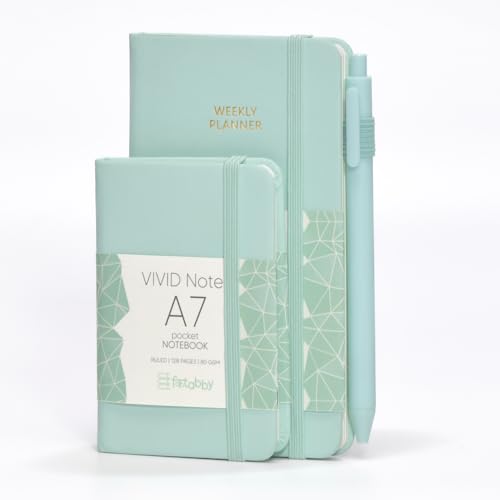 Image of Kitabby VIVID A6 Weekly Planner & A7 Notebook Combo - Sea Green
