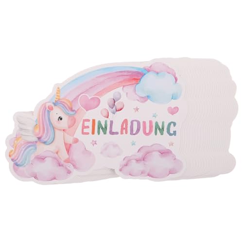 Tarjetas de invitación de unicornio de 24 unidades para shower infantil y eventos de niñas