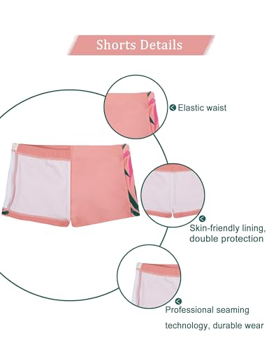 Cadocado Conjunto Rash Guard de duas peças de manga curta para meninas, roupa de banho FPS 50+, roup