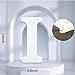 AOCEAN 4 Inch White Wood Letters Unfinished Wood Letter for Wall Decor Decorative Standing Letters Slices Sign Board Decoration for Craft Home Party Projects (I)