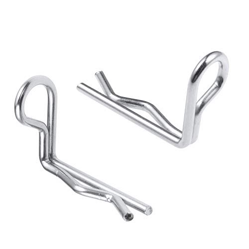 Hobbypark Rc 1/16 1/18 Body Clips 90-Degree Angle Springy Pins For Traxxas Redcat Racing Wltoys A959 Car Truck Buggy Drift Touring (20-Pack) (Sliver) #TOP1