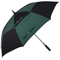G4Free 47/54/58/62/68 Inch Automatic Open Golf Umbrella Extra Large Oversize Double Canopy Vented Windproof Waterproof Stick Umbrellas(Black and Dark Green,54 inch)