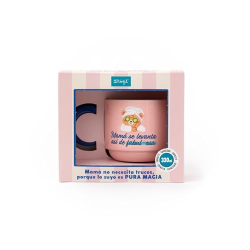 Miniatura 5 de Mr. Wonderful Taza Apilable “Mamá se Levanta Así de Fabulosa” – Taza de Cerámica 330 ml