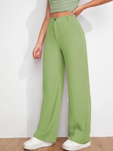 Image of Toochki Trousers for Woman Pants Women's Formal Office Korean | Black Track Pant | Straight | Cotton Spandex Stretchable Trouser | High-Waisted Bottom Wear