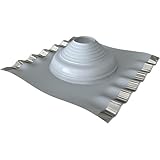 Dektite DF602 Low or High Profile R-Panel Roofing. EPDM Pipe Flashing for Deep Ribbed Roofing Profiles, Gray