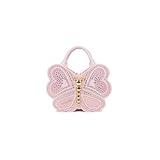 Braccialini Temini Borsa a mano in pelle a forma di farfalla, con doppi manici e tracolla regolabile e removibile. Un modello dalla costruzione semirigida che conquista al primo sguardo grazie alla