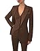 Formal Pant Suits Fashion 3 Piece Office Work Professional Wedding Tuxedos Party Women Suit Set Brown