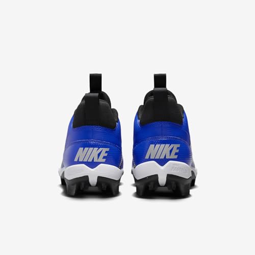 Nike Alpha Menace 4 Shark Football Cleats (FN0028-400, Hyper Royal/Metallic Silver/Midnight Navy/White) Size 11.5
