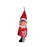 Peluche SPARKLERS CLUB Lutin Farceur de Noël Elf Garçon 30cm en Peluche, idéal pour préparer Noël pour Enfants et Adultes – Petit Elfe Coquin, Figurine ludique et Souple Magie de Noël (1 garçon)