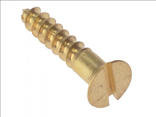 Preisvergleich Produktbild Forgefix Holzschraube Schlitz Senkkopf Massiv Messing 5 / 8 x 6 Box 200