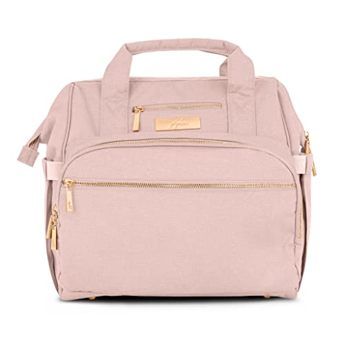 Image of JuJuBe | Dr. BFF, Fashion Diaper Bag, Bag for Baby Mom, Convert Between Backpack Straps, Crossbody Strap, Top Tote Handle, or Trolley Pass-Thru | Blush Chromatics