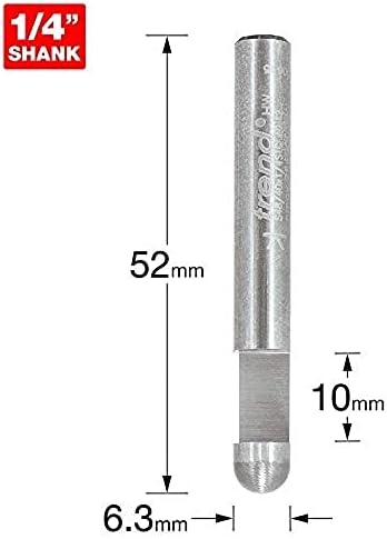 Trend 46/900X1/4TC Bit-46/900X1/4TC X Professional 1/4" Shank Bearing Guided Trimming Router Cutter Bit Diameter 9.5mm Cutting Length 6.35mm Tungsten Carbide Tipped