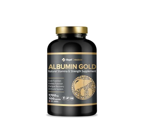 Royal Canadian Albumin Gold 1700mg | Liver Function | Fatigue Recovery | Immune System (100 x 1700mg Capsules)