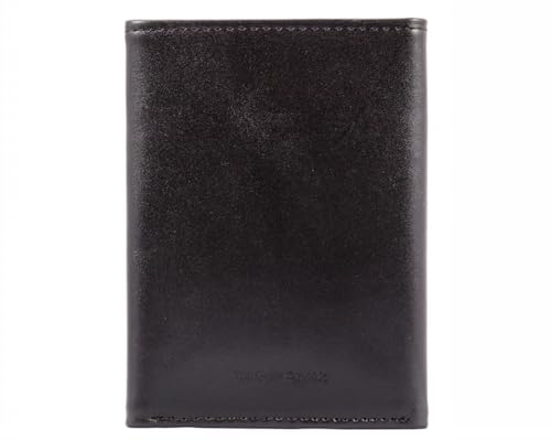 Big Skinny Men's RFID Blocking Tri-Fold Leather Slim Wallet, Holds Up to 25 Cards, Black2