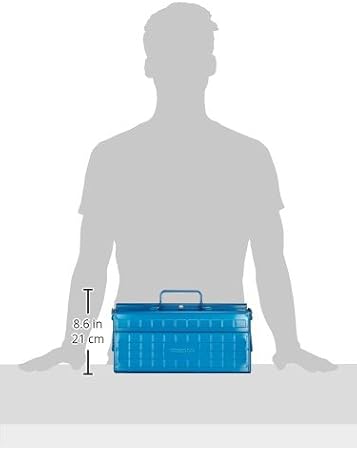 TRUSCO 2-Tier Tool Box, Blue, 13.8 x 6.3 x 8.5 inches 350 x 160 x 215 mm, ST-350-B