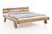 Produktbild Woodlive Balkenbett - Massivholzbett - Premium Bett aus Holz - Stabiles und langlebiges Holzbett - Massivholz Bett Kernbuche Massiv (140 x 200 cm)