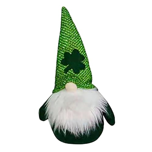 Trufolxiaz 1Pack STPATRICK's Day Gnomes Plushes Decorations Green Irish Leprechaun Tomtes Doll Dwarf Figurine Ornamenti STPATRICK